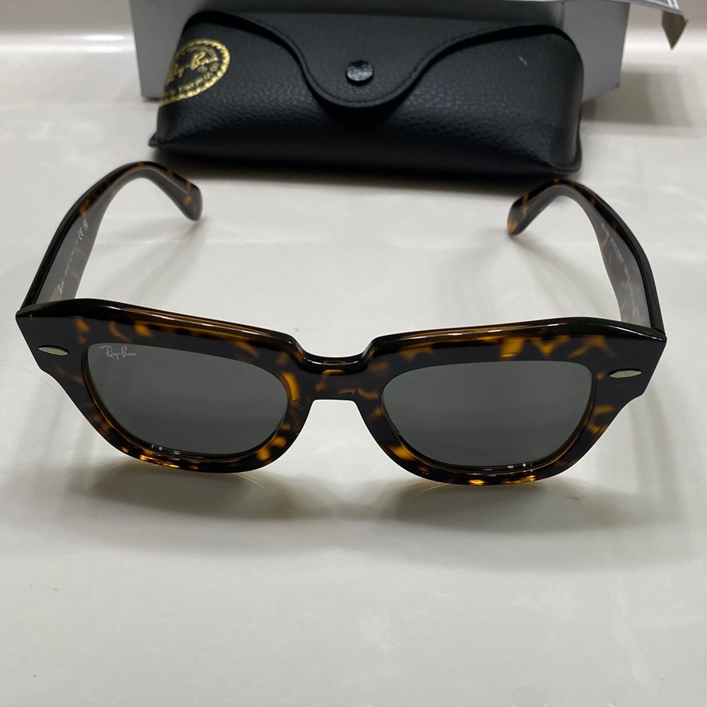 Ray-Ban State Street Polished Havana On Transparent Brown - Picture 2 of 3